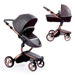 Cool Grey - Детская коляска Mima Xari 3G Flair 2в1 шасси Rose Gold
